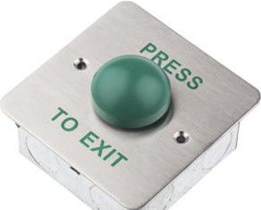 Panel de acero inoxidable cuadrado de 86 mm salida de emergencia botón de presión interruptor para sistemas de control de acceso
