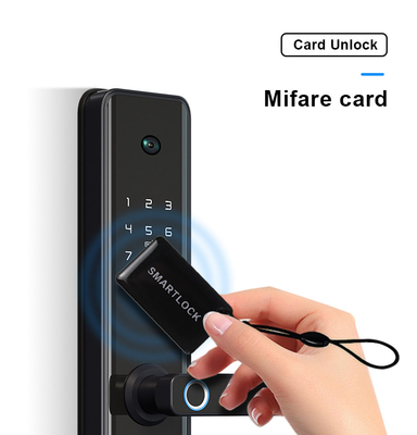 Aleación de aluminio biométrica electrónica de la cerradura de puerta de la huella dactilar de WiFi con la cámara/el App de Tuya