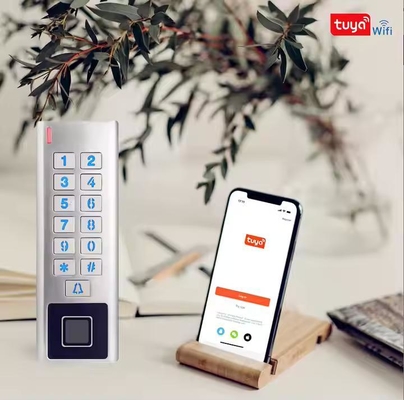 Tuya App Caja Metálica Impermeable WIFI RFID Cerradura Inteligente Huella Dactilar Control de Acceso