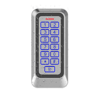 Control de acceso con tarjeta EM/MF IP67 exterior con teclado con luz de fondo
