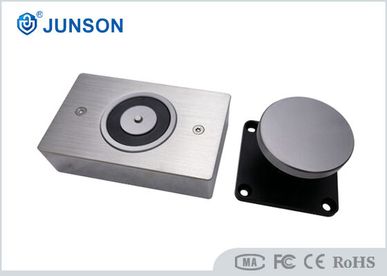 Sujetador electromagnético de puerta de acero inoxidable 304 con botón de liberación manual para funcionamiento de 12V/24V DC