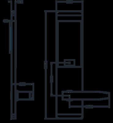 Cerraduras de hotel RFID de acero inoxidable con tiempo de inicio de 1 segundo y capacidad para 200 tarjetas de invitado para sistema de entrada sin llave