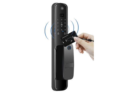 Cerradura de puerta de huellas dactilares de alta calidad 4200mAh Batería de iones de litio con Tuya Smart APP y capacidad de 100 huellas dactilares