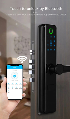 Estándar 6068 de la cerradura de puerta del sensor de la huella dactilar de Bluetooth del negro de la FCC para los apartamentos